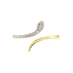 Bague Snake Or Jaune Diamant