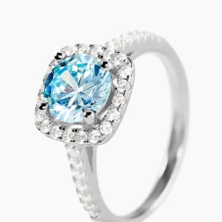 Bague Soa Argent Blanc Oxyde De Zirconium