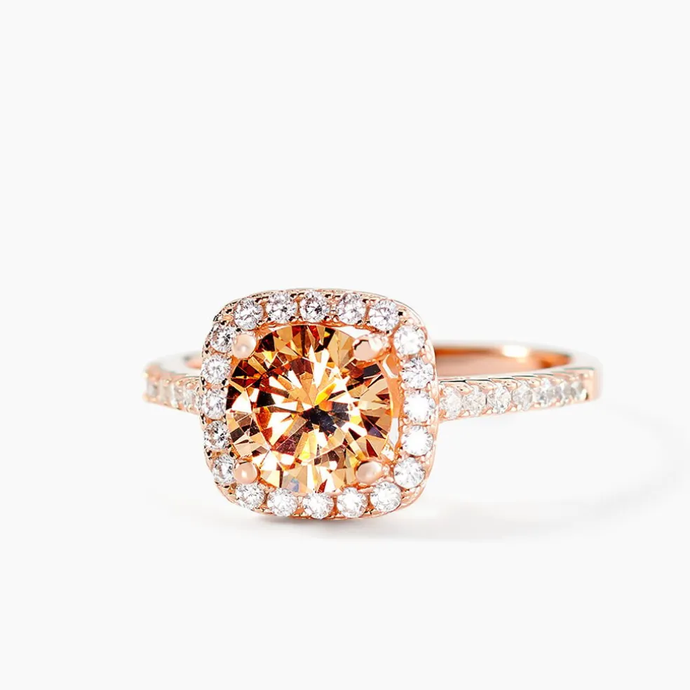 Bague Soa Argent Rose Oxyde De Zirconium