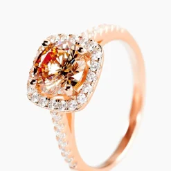 Bague Soa Argent Rose Oxyde De Zirconium