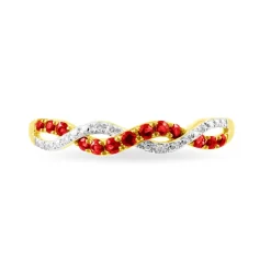 Bague Sofia Or Jaune Rubis Et Diamant