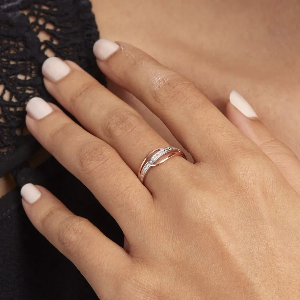 Bague Solena Or Rose Diamant