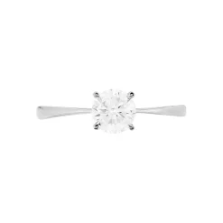 Bague Solitaire Abriel Or Blanc Oxyde De Zirconium