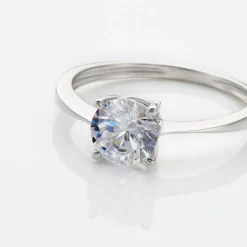 Bague Solitaire Abriel Or Blanc Oxyde De Zirconium