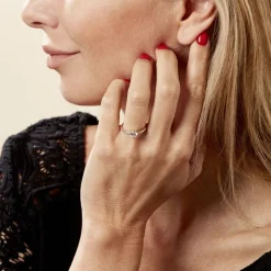 Bague Solitaire Abriel Or Blanc Oxyde De Zirconium