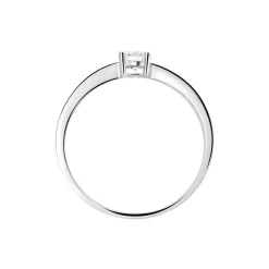 Bague Solitaire Abriel Or Blanc Oxyde De Zirconium