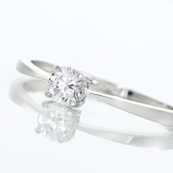 Bague Solitaire Abriel Or Blanc Oxyde De Zirconium