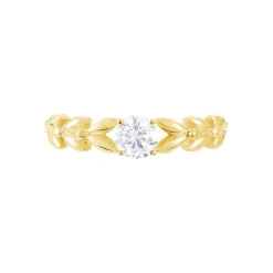 Bague Solitaire Alexine Or Jaune Oxyde De Zirconium