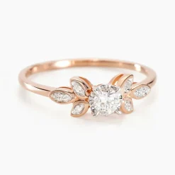 Bague Solitaire Alicea Or Rose Diamant