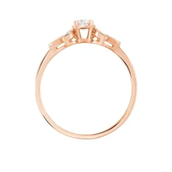 Bague Solitaire Alicea Or Rose Diamant