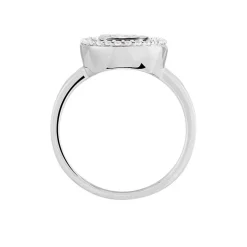 Bague Solitaire Aliou Argent Blanc Oxyde De Zirconium
