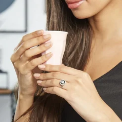 Bague Solitaire Aliou Argent Blanc Oxyde De Zirconium