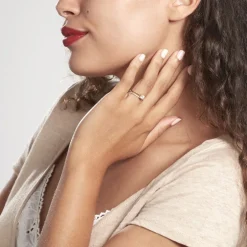 Bague Solitaire Anatoline Or Jaune Oxyde De Zirconium