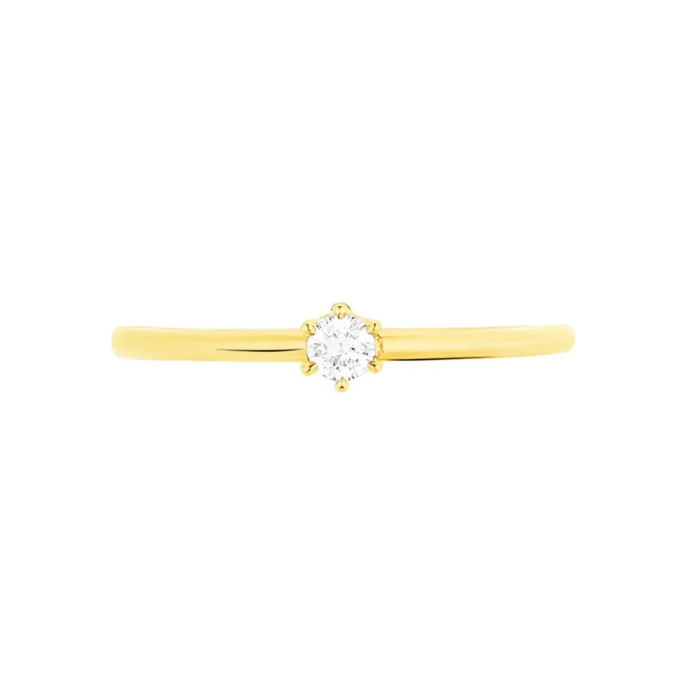 Bague Solitaire Annelies Or Jaune Diamant