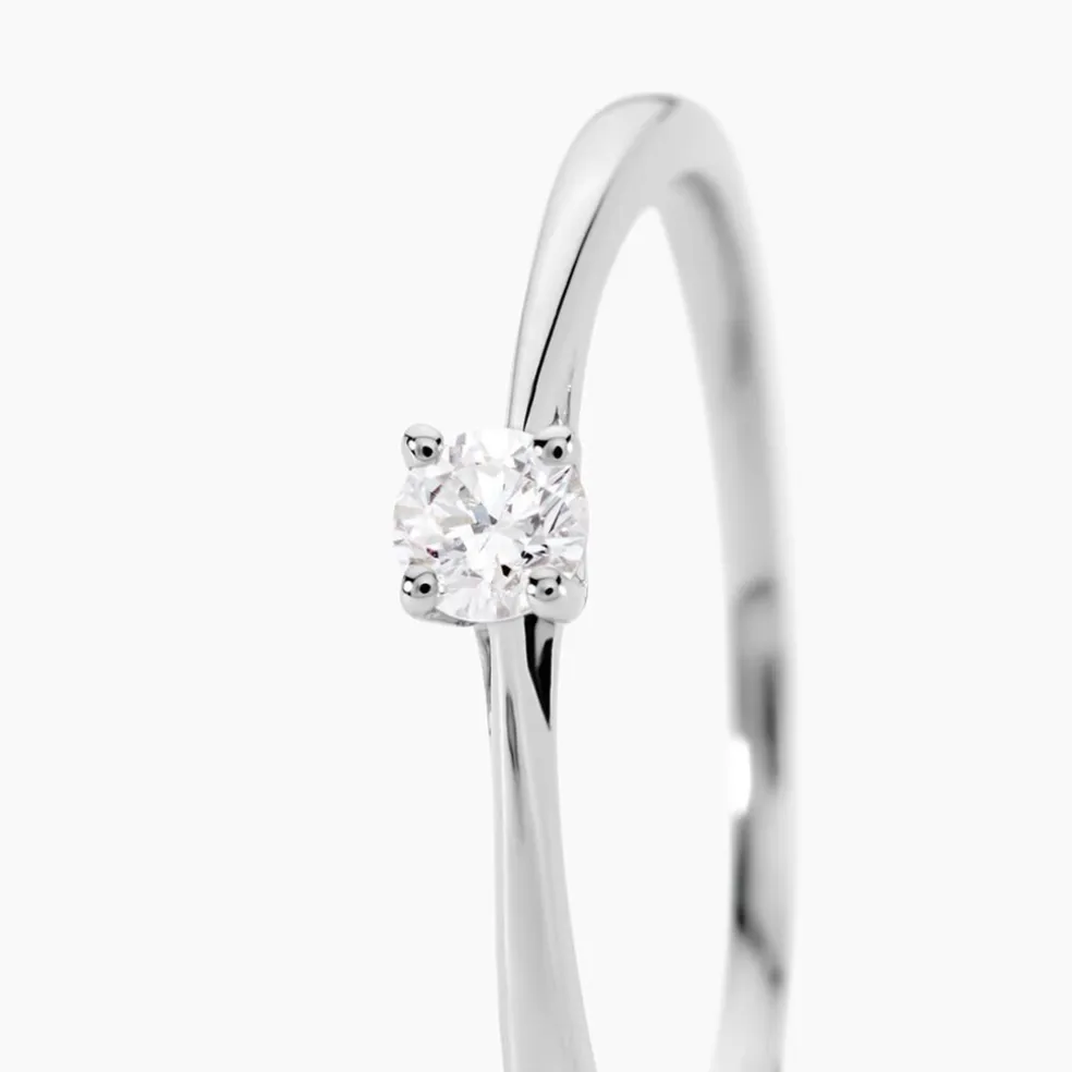 Bague Solitaire Aphrodite Platine Blanc Diamant