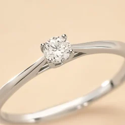 Bague Solitaire Aphrodite Platine Blanc Diamant