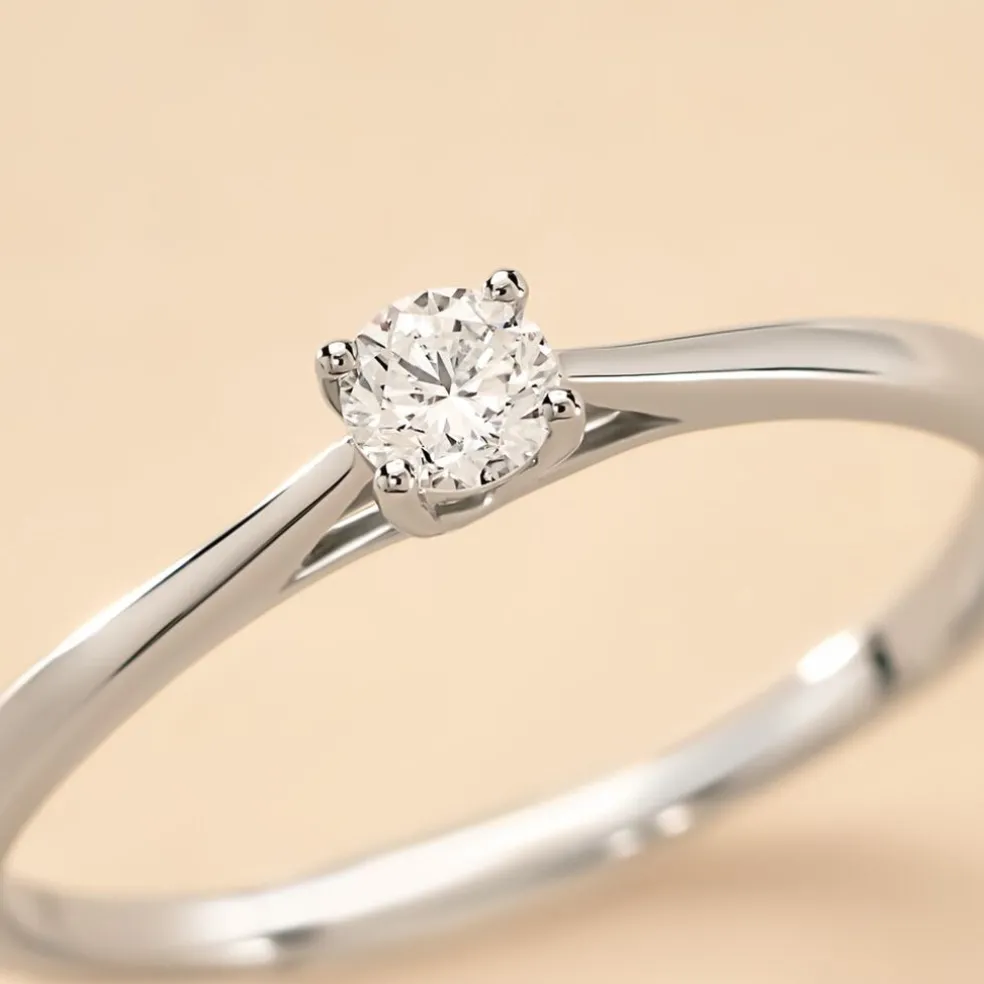 Bague Solitaire Aphrodite Platine Blanc Diamant