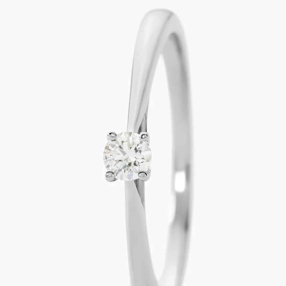 Bague Solitaire Aphrodite Or Blanc Diamant