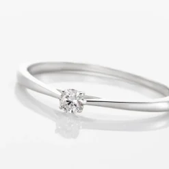 Bague Solitaire Aphrodite Or Blanc Diamant
