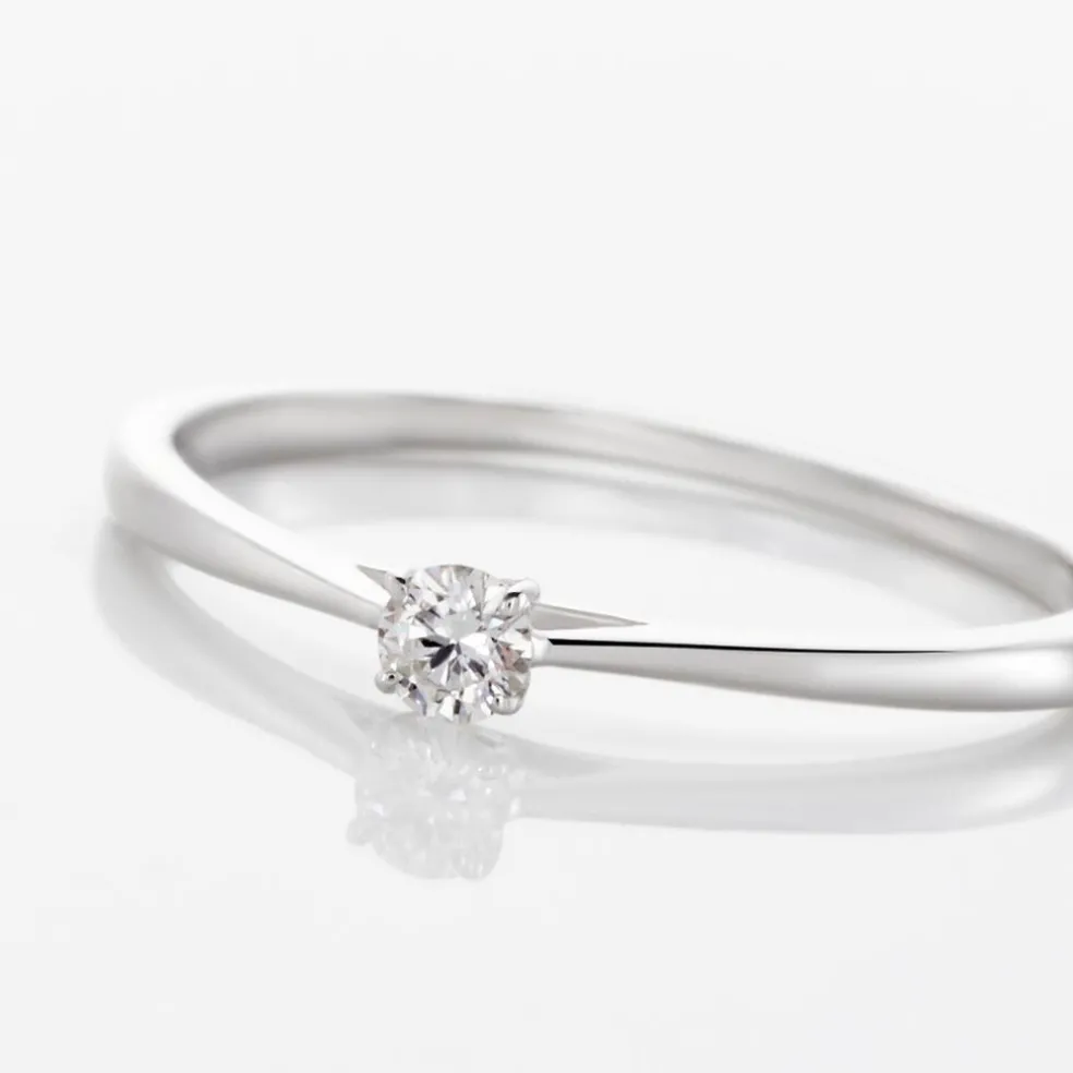 Bague Solitaire Aphrodite Or Blanc Diamant