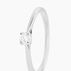 Bague Solitaire Aphrodite Or Blanc Diamant