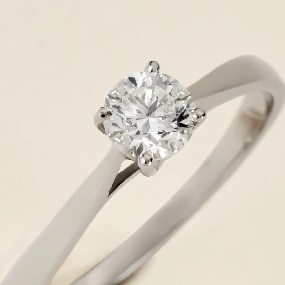 Bague Solitaire Aphrodite Platine Blanc Diamant