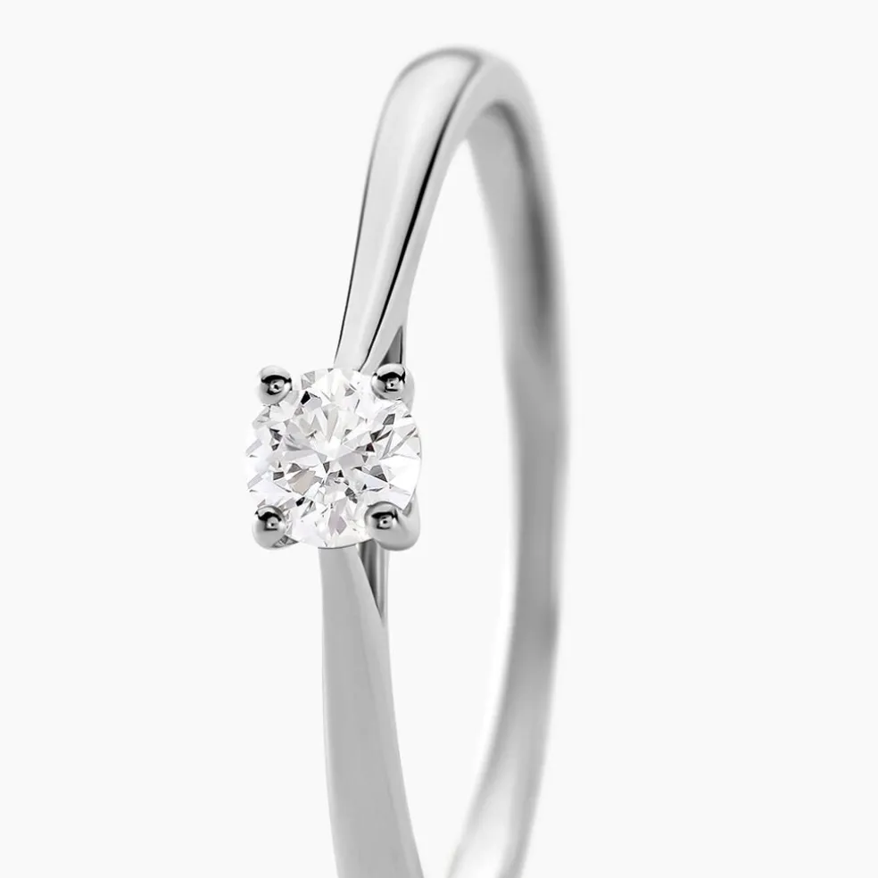 Bague Solitaire Aphrodite Or Blanc Diamant