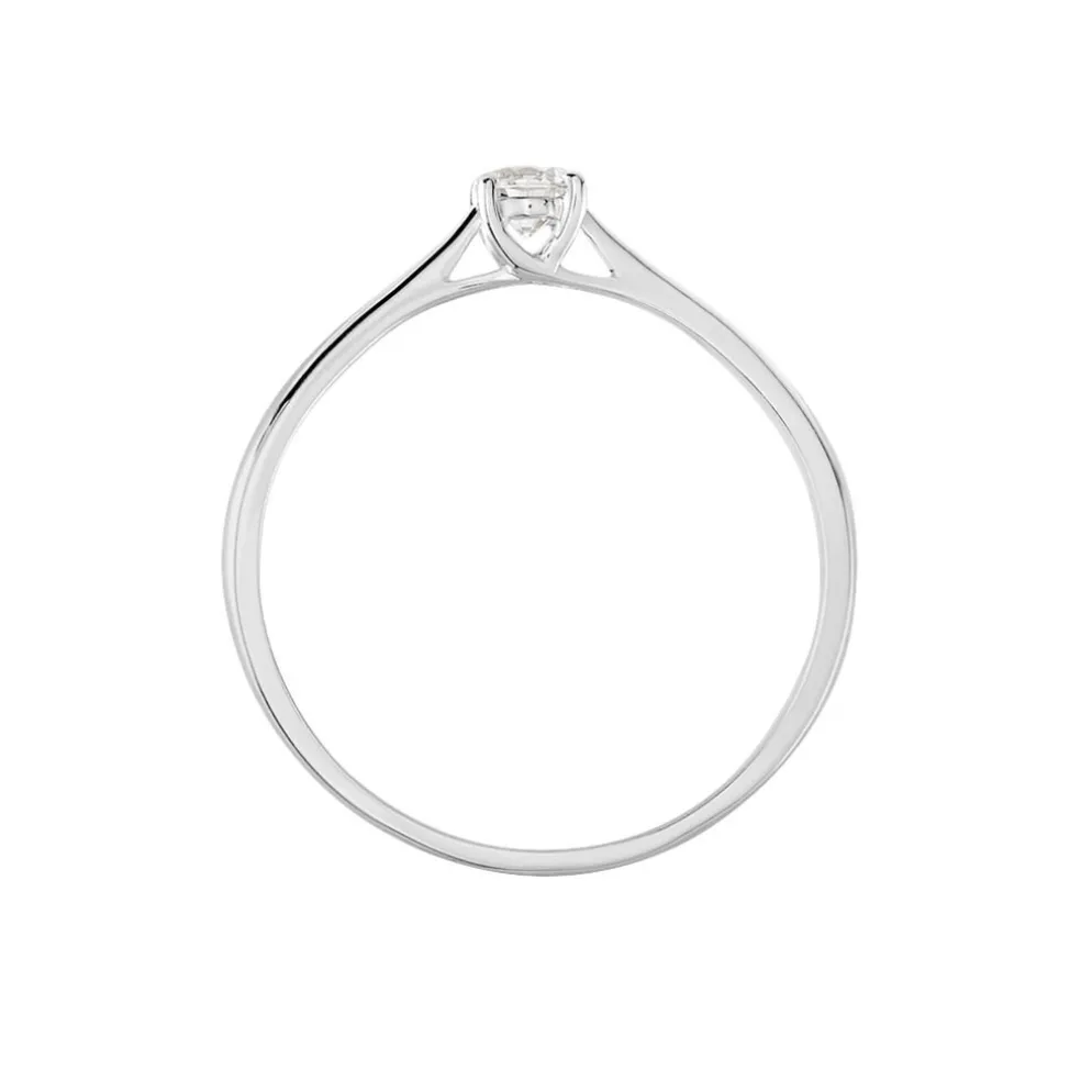 Bague Solitaire Aphrodite Or Blanc Diamant