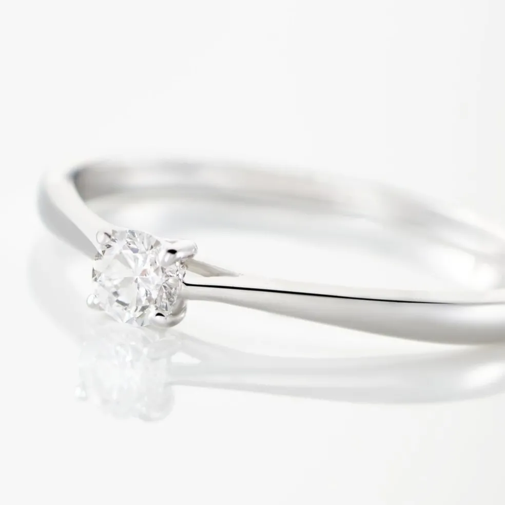 Bague Solitaire Aphrodite Or Blanc Diamant