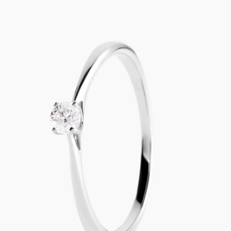 Bague Solitaire Aphrodite Platine Blanc Diamant
