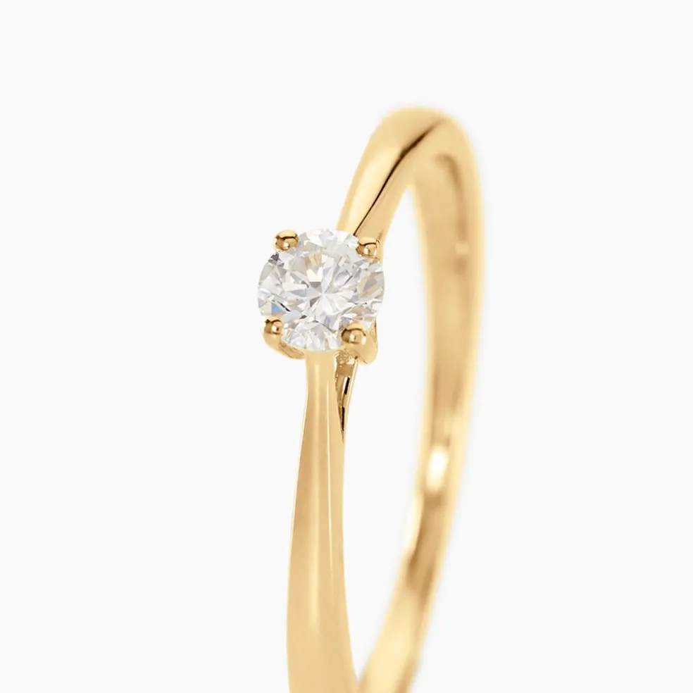 Bague Solitaire Aphrodite Or Jaune Diamant