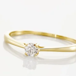Bague Solitaire Aphrodite Or Jaune Diamant