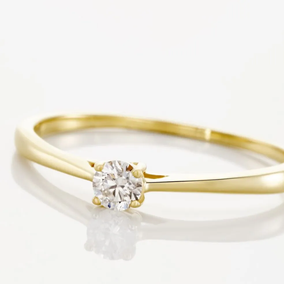 Bague Solitaire Aphrodite Or Jaune Diamant