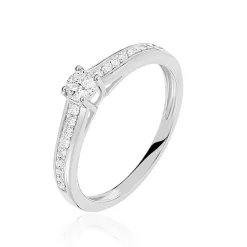 Bague Solitaire Aramis Or Blanc Diamant