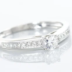 Bague Solitaire Aramis Or Blanc Diamant
