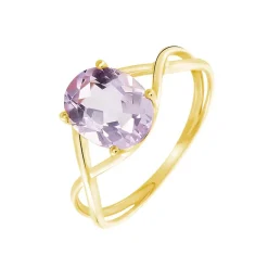 Bague Solitaire Armaelle Or Jaune Amethyste