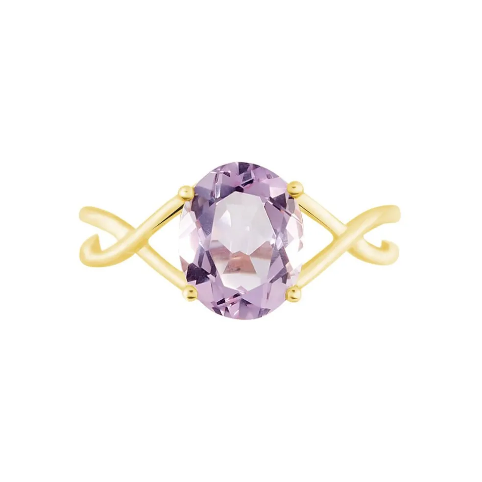 Bague Solitaire Armaelle Or Jaune Amethyste