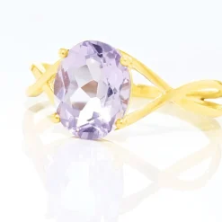 Bague Solitaire Armaelle Or Jaune Amethyste