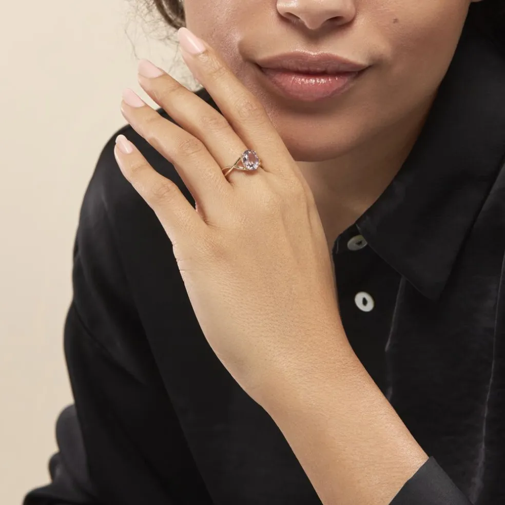 Bague Solitaire Armaelle Or Jaune Amethyste