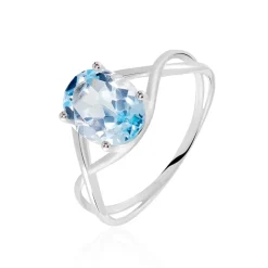 Bague Solitaire Armaelle Or Blanc Topaze