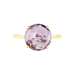 Bague Solitaire Armantia Or Jaune Amethyste