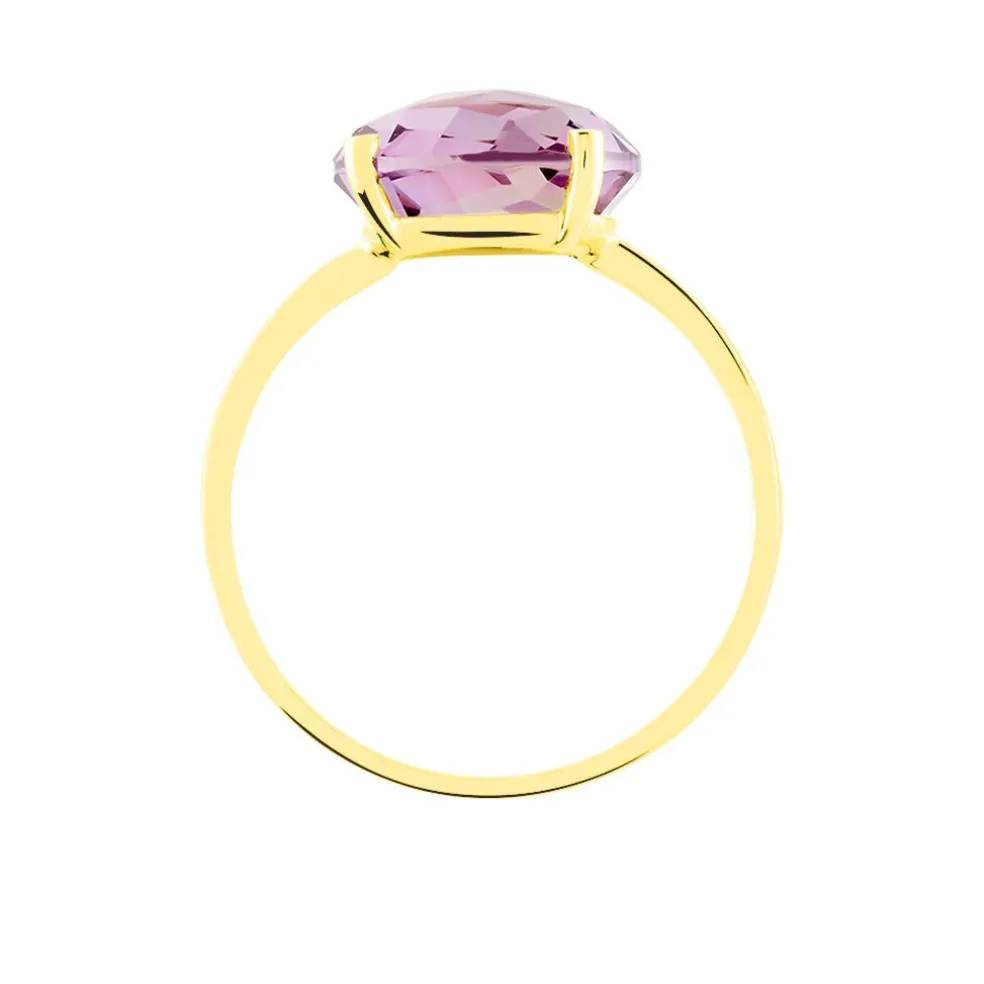 Bague Solitaire Armantia Or Jaune Amethyste