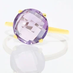 Bague Solitaire Armantia Or Jaune Amethyste