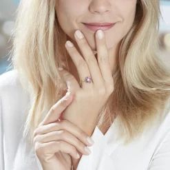 Bague Solitaire Armantia Or Jaune Amethyste