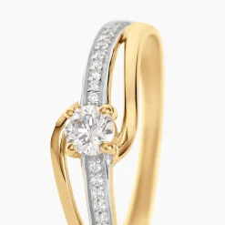 Bague Solitaire Armelle Or Jaune Oxyde De Zirconium