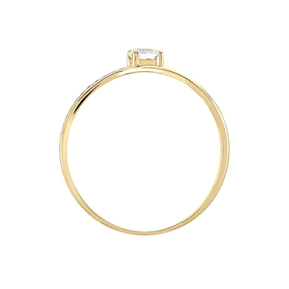 Bague Solitaire Armelle Or Jaune Oxyde De Zirconium