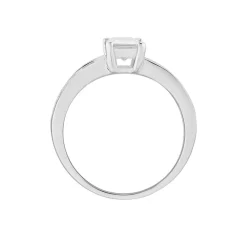Bague Solitaire Aronn Argent Blanc Oxyde De Zirconium