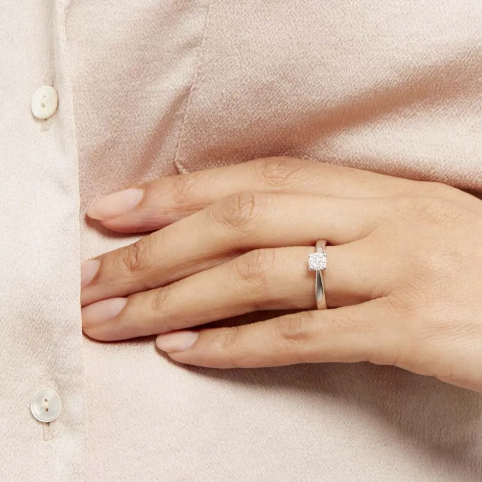 Bague Solitaire Artemis Or Blanc Diamant