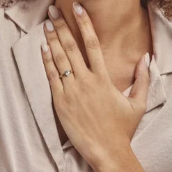 Bague Solitaire Arzula Or Jaune Topaze