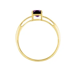 Bague Solitaire Arzula Or Jaune Amethyste